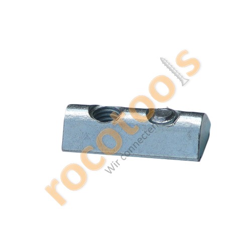 Nutenstein Nut 8, M6, steckbar fest, Stahl verz.