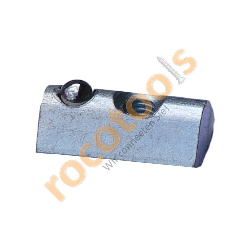 Nutenstein Nut 8, M5, Kugel, steckbar Stahl verz.