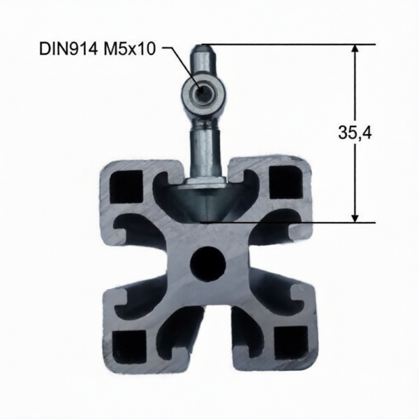 Mittelspanner rund Vds für Nut 8 Profil 30, Stahl verz.