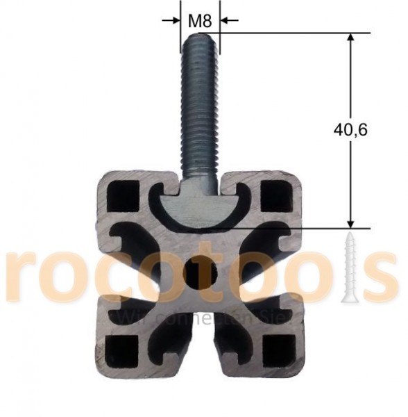 Schraubanker Nut 8, M8 x 40, 42CrMo4 verz.